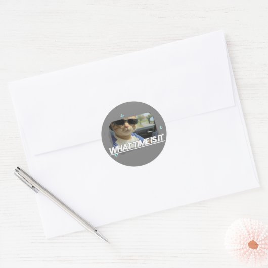Tabby wat is tijd sticker (Envelop)
