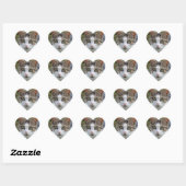 Tabby/White Cat Heart Sticker (Vel)