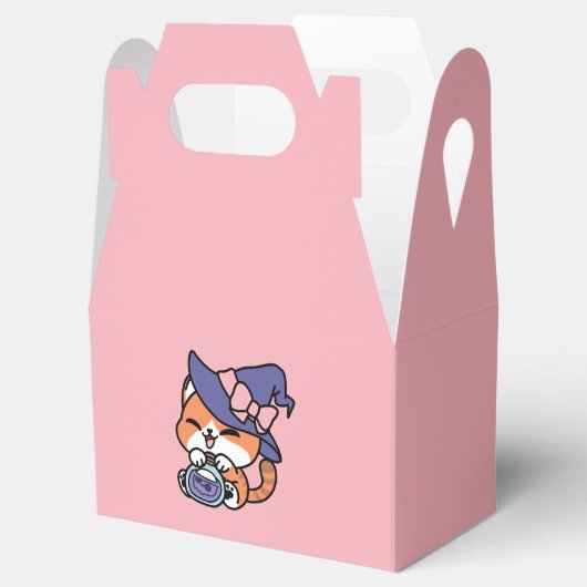 Tabby Witch Brew – Cute Halloween Cat Design Bedankdoosjes (Geopend)