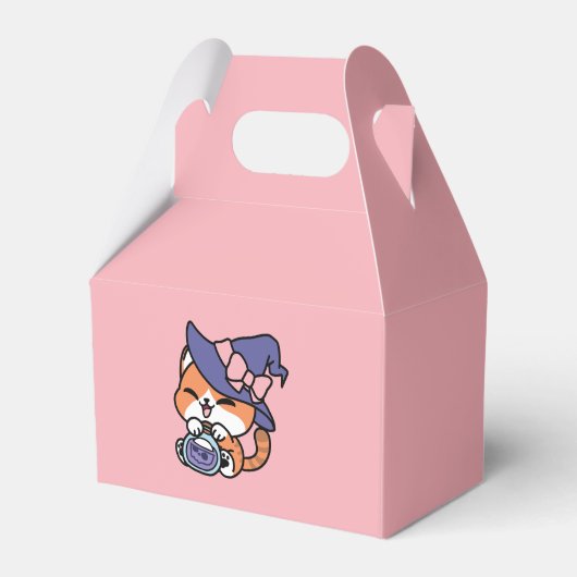 Tabby Witch Brew – Cute Halloween Cat Design Bedankdoosjes (Voorkant Zijde)