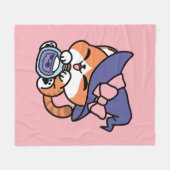 Tabby Witch Brew – Cute Halloween Cat Design Fleece Deken (Voorkant (Horizontaal))