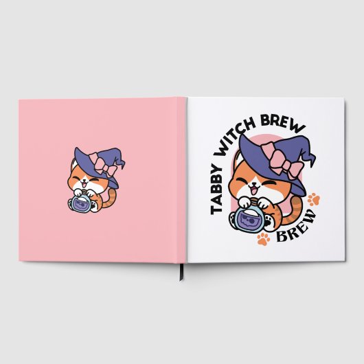 Tabby Witch Brew – Cute Halloween Cat Design Gastenboek (Volledig)
