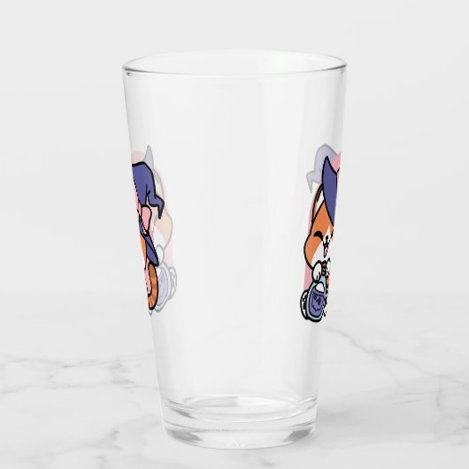 Tabby Witch Brew – Cute Halloween Cat Design Glas (Rechts)