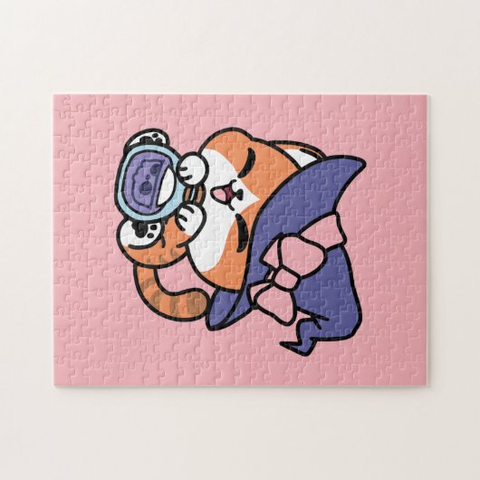 Tabby Witch Brew – Cute Halloween Cat Design Legpuzzel (Horizontaal)