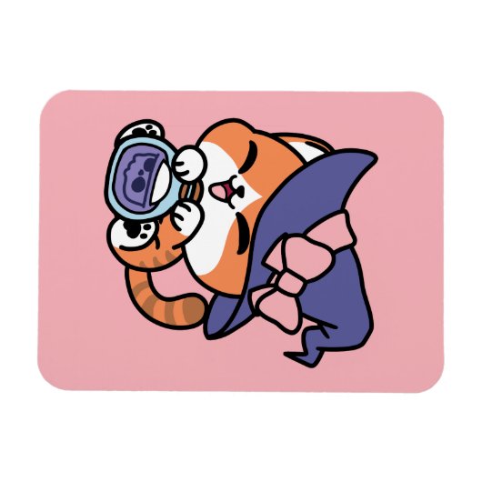 Tabby Witch Brew – Cute Halloween Cat Design Magneet (Horizontaal)