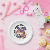Tabby Witch Brew – Cute Halloween Cat Design Papieren Bordje (Feest)