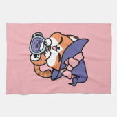 Tabby Witch Brew – Cute Halloween Cat Design Theedoek (Horizontaal)