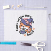 Tabby Witch Brew – Cute Halloween Cat Design Tissuepapier (Craft)