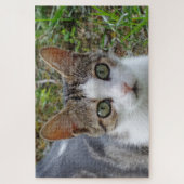 Tabby & Witte Kat Jigsaw Puzzel (Verticaal)