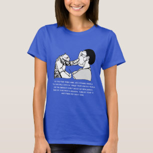 Tabbykat en boodschap T-shirt