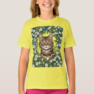 Tabbykat en Massachusetts Mayflowers 3 T-shirt
