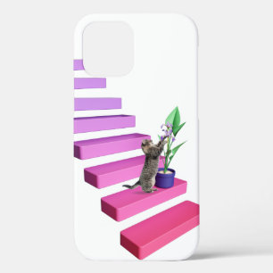 Tabbykat en Plant op trap Case-Mate iPhone Case