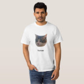 Tabbykat & kalligrafie t-shirt (Voorkant volledig)