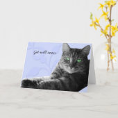 Tabbykat met gekruiste poten, snel goed kaart (Gele Bloem)