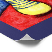 Tabbykat met Roos Art Print (Hoek)