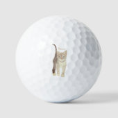 Tabbykat met tekstblokken golfballen (Voorkant)