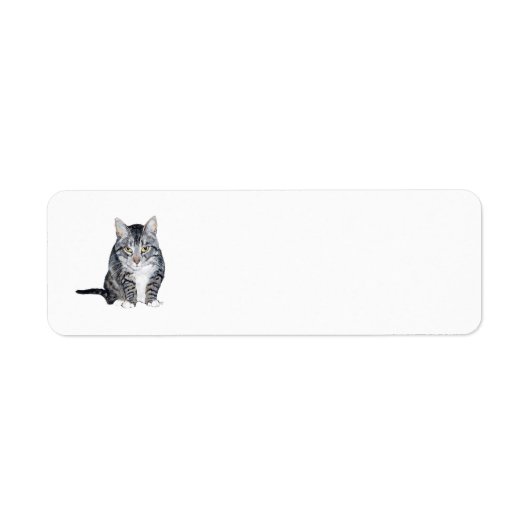 Tabbykat Retouradreslabels Etiket (Voorkant)