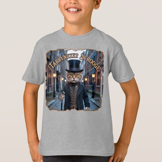 Tabbynezer Scrooge Fotografisch – Tabby Scrooge T-shirt (Voorkant)