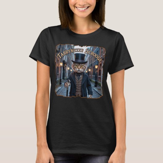 Tabbynezer Scrooge Fotografisch – Tabby Scrooge T-shirt (Voorkant)