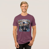 Tabbynezer Scrooge Illustratie – Tabby Schroef Tri-Blend Shirt (Voorkant volledig)