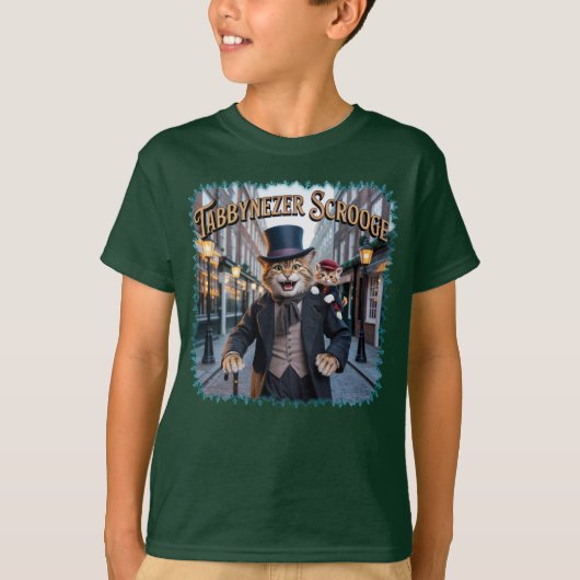 Tabbynezer Scrooge Illustration – Tabby Scrooge T-shirt (Voorkant)