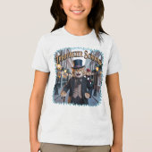 Tabbynezer Scrooge Illustration – Tabby Scrooge Tri-Blend Shirt (Voorkant)
