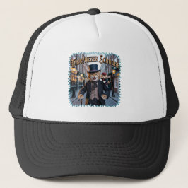 Tabbynezer Scrooge Illustration – Tabby Scrooge Trucker Pet
