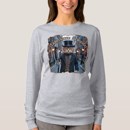 Tabbynezer Scrooge Photographic – Tabby Scrooge T-shirt (Voorkant)