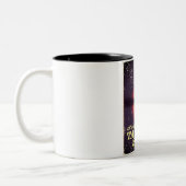 Tabbys poster sterruimte tweekleurige koffiemok (Links)