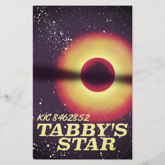 Tabby's ster ruimteposter briefpapier (Voorkant)
