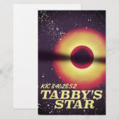 Tabby's ster ruimteposter briefpapier (Voorkant / Achterkant)