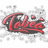 Tabea red Heart Graffiti Aufkleber Sticker (Voorkant)