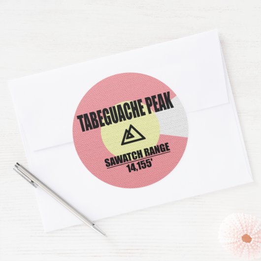 Tabeguache Peak Ronde Sticker (Envelop)