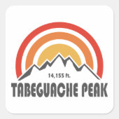 Tabeguache Peak Vierkante Sticker (Voorkant)