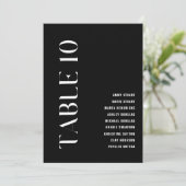 Tabel 10 Modern vet Trouwtafel nummer Kaart (Staand voorkant)