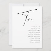 Tabel 10 Moderne sjabloon aantal bruiloft Kaart (Voorkant)