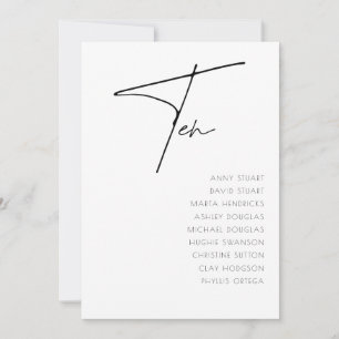 Tabel 10 Moderne sjabloon aantal bruiloft Kaart