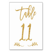 Tabel 11 | Elegant gouden handschrift geborstelde  Kaart (Achterkant)