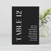 Tabel 12 Modern vet Trouwtafel nummer Kaart (Staand voorkant)