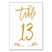 Tabel 13 | Elegant gouden handschrift geborstelde  Kaart (Achterkant)