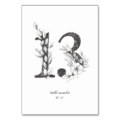 Tabel 13 Mooie Floral Sketched Wreath Wedding Kaart (Voorkant)