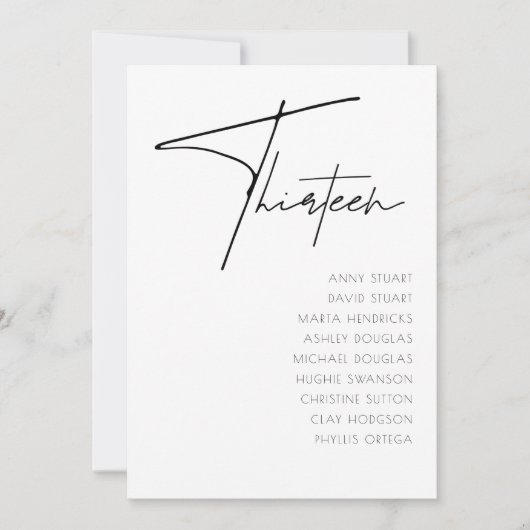 Tabel 13 sjabloon voor moderne weddenschappen kaart (Voorkant)