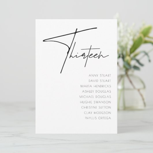 Tabel 13 sjabloon voor moderne weddenschappen kaart (Staand voorkant)