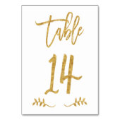 Tabel 14 | Elegant gouden handschrift geborstelde  Kaart (Achterkant)
