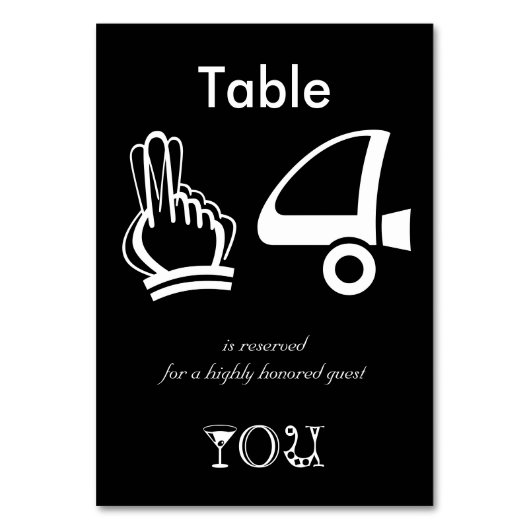 Tabel 14 gereserveerd voor een zeer gewaardeerde g kaart (Voorkant)