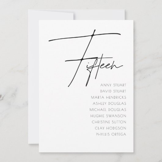 Tabel 15 sjabloon voor moderne weddenschappen kaart (Voorkant)