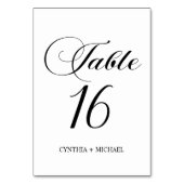 Tabel 16 Modern Script Trouwtafelnummer Kaart (Voorkant)
