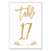 Tabel 17 | Elegant gouden handschrift geborstelde  Kaart (Achterkant)