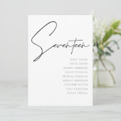 Tabel 17 sjabloon voor moderne weddenschappen kaart (Staand voorkant)