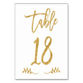 Tabel 18 | Elegant gouden handschrift geborstelde  Kaart (Achterkant)